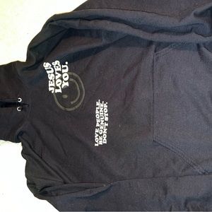 “Jesus loves you” hoodie.